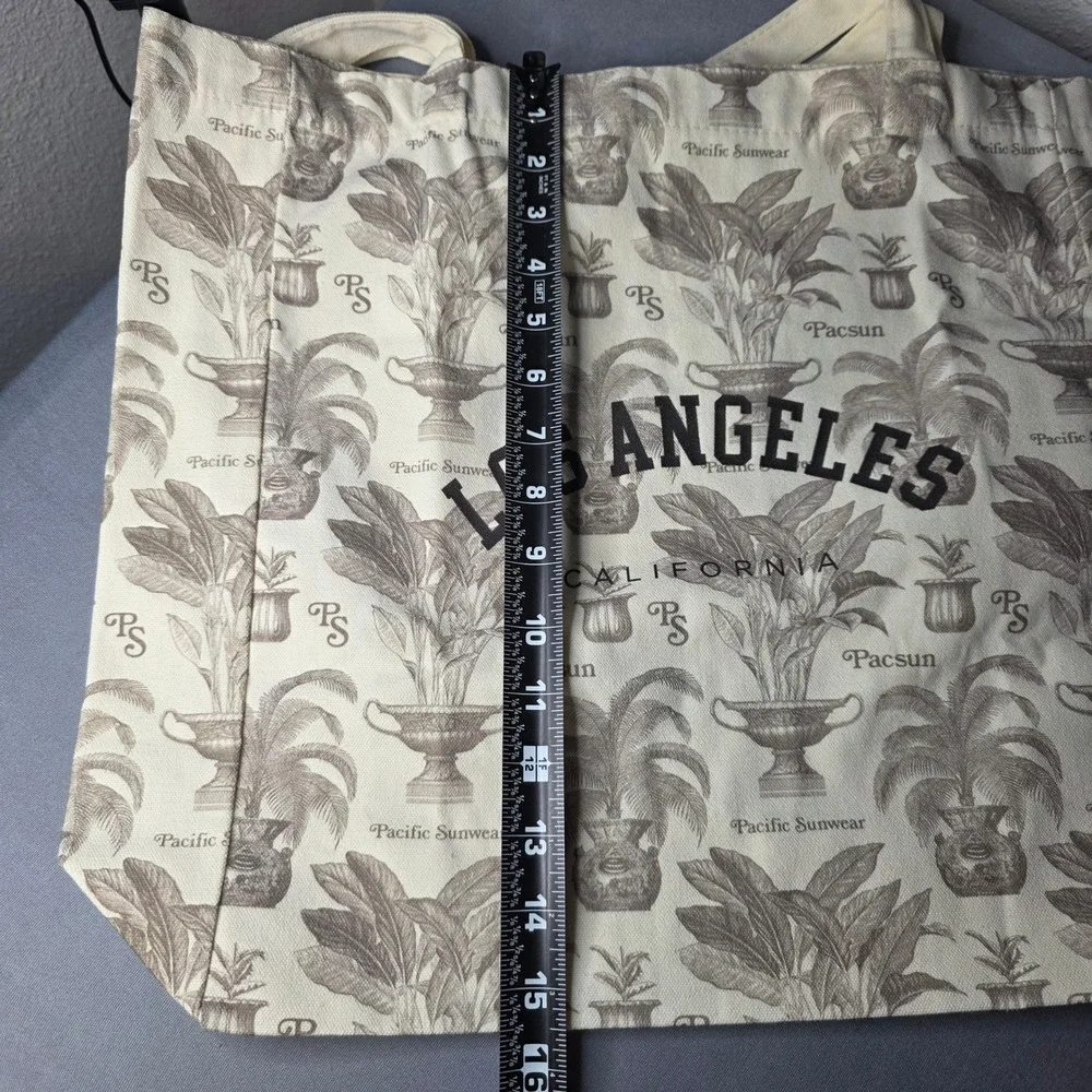 NEW PacSun Reusable Etoile Monogram Print‎ Canvas Tote Bag.